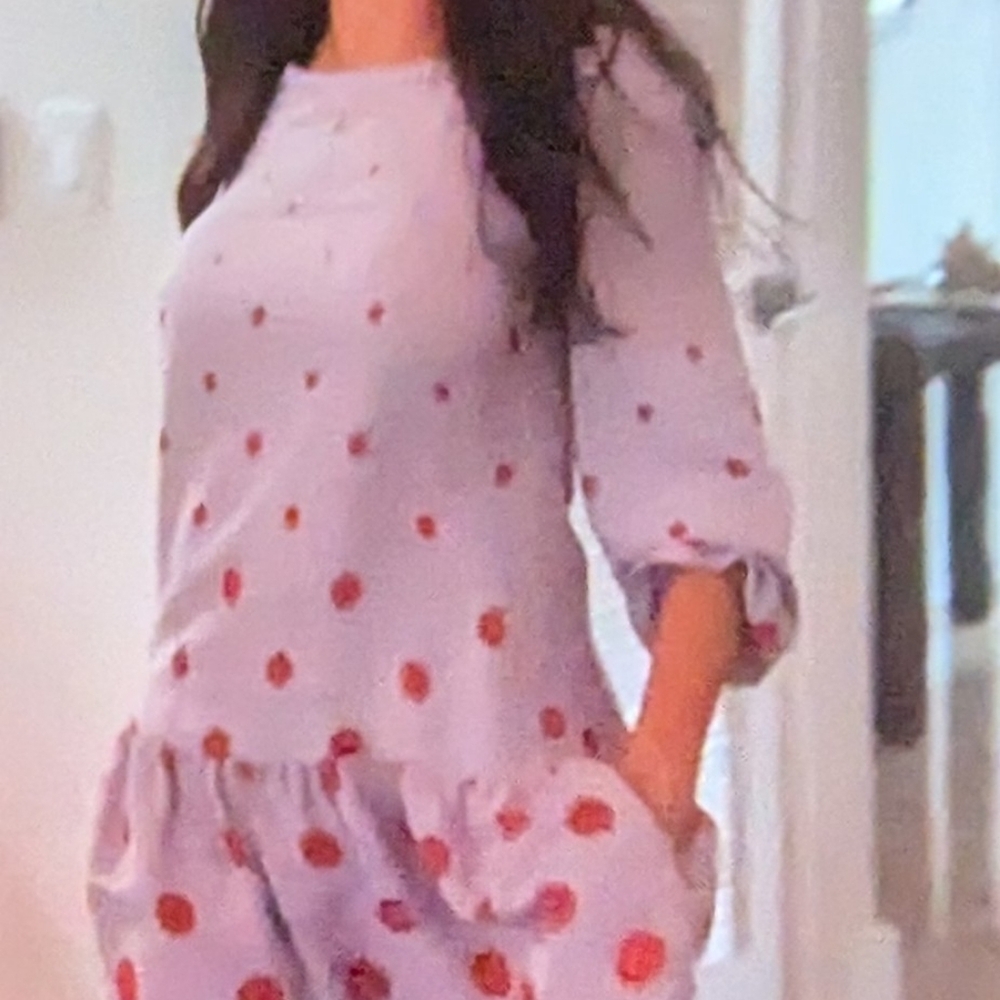 Anthropologie Meadow Rue Polka Dot Dropwaist Mini Dress, 10, Excellent!